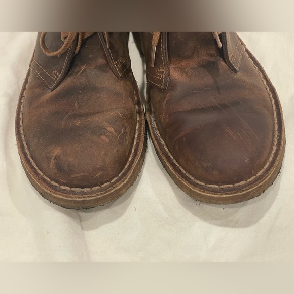 Clarks Brown Desert Chukka Boots with Suede Upper and Crepe Sole. - Picture 4 of 12